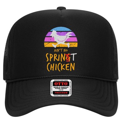 Running Top Aint No Sprint Chicken Trucker Hat