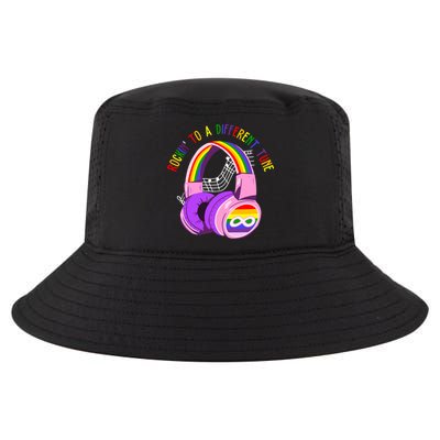 Rockin To A Different Tune Rainbow Autism Awareness Cool Comfort Performance Bucket Hat