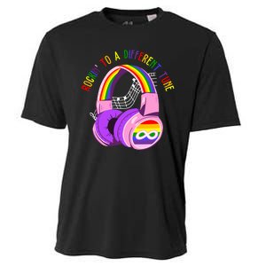 Rockin To A Different Tune Rainbow Autism Awareness Cooling Performance Crew T-Shirt