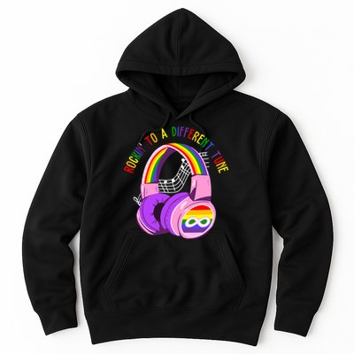 Rockin To A Different Tune Rainbow Autism Awareness Hoodie