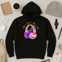 Rockin To A Different Tune Rainbow Autism Awareness Hoodie