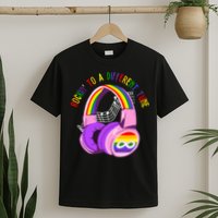 Rockin To A Different Tune Rainbow Autism Awareness T-Shirt