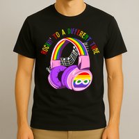 Rockin To A Different Tune Rainbow Autism Awareness T-Shirt