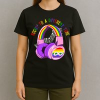 Rockin To A Different Tune Rainbow Autism Awareness T-Shirt