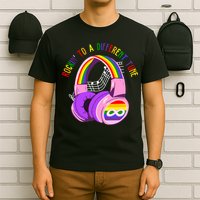 Rockin To A Different Tune Rainbow Autism Awareness T-Shirt