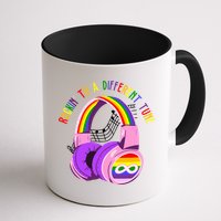 Rockin To A Different Tune Rainbow Autism Awareness Mug