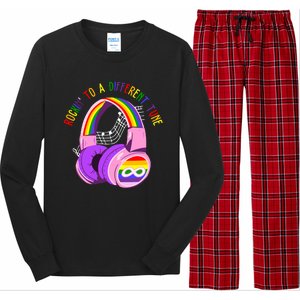 Rockin To A Different Tune Rainbow Autism Awareness Long Sleeve Pajama Set