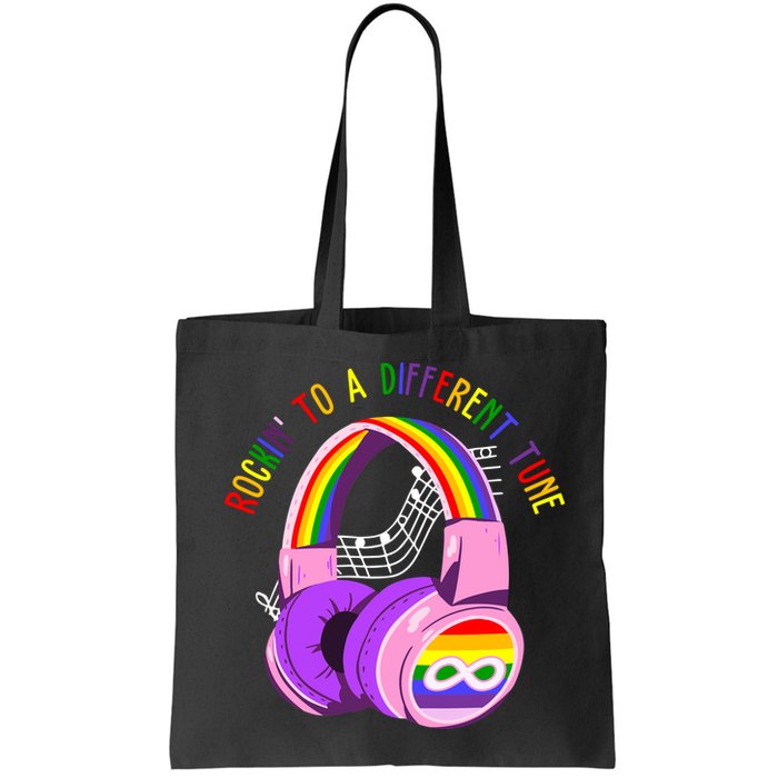 Rockin To A Different Tune Rainbow Autism Awareness Bag