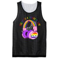 Rockin To A Different Tune Rainbow Autism Awareness Mesh Reversible Basketball Jersey Tank