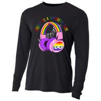 Rockin To A Different Tune Rainbow Autism Awareness Cooling Performance Long Sleeve Crew