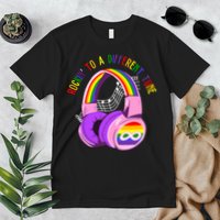 Rockin To A Different Tune Rainbow Autism Awareness Premium T-Shirt