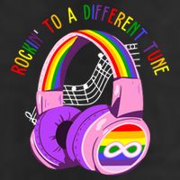 Rockin To A Different Tune Rainbow Autism Awareness 25L Jumbo Tote