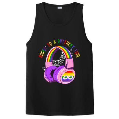 Rockin To A Different Tune Rainbow Autism Awareness PosiCharge Competitor Tank