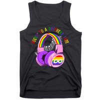 Rockin To A Different Tune Rainbow Autism Awareness Tank Top