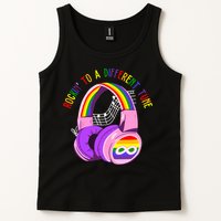 Rockin To A Different Tune Rainbow Autism Awareness Tank Top