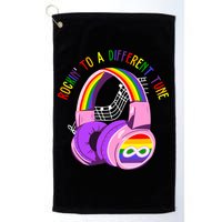 Rockin To A Different Tune Rainbow Autism Awareness Golf Towel