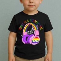 Rockin To A Different Tune Rainbow Autism Awareness Toddler T-Shirt