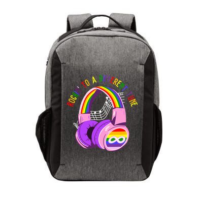 Rockin To A Different Tune Rainbow Autism Awareness Vector Backpack