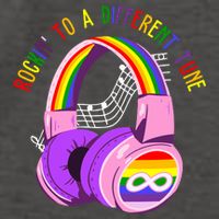 Rockin To A Different Tune Rainbow Autism Awareness Vector Backpack
