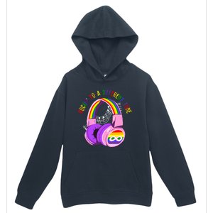 Rockin To A Different Tune Rainbow Autism Awareness Urban Pullover Hoodie