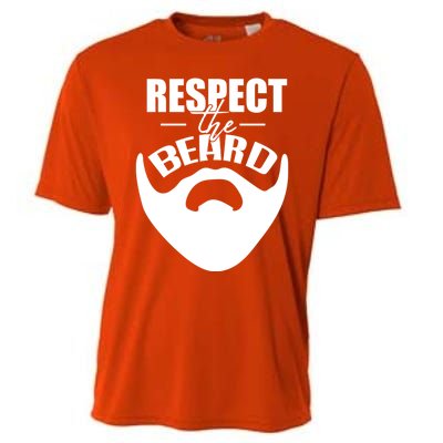 Respect The Beard Gift For Dad Uncle Gift Cooling Performance Crew T-Shirt