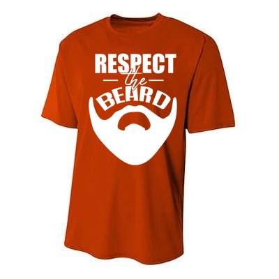 Respect The Beard Gift For Dad Uncle Gift Performance Sprint T-Shirt