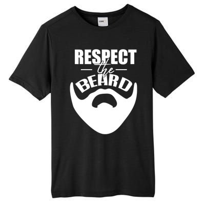 Respect The Beard Gift For Dad Uncle Gift Tall Fusion ChromaSoft Performance T-Shirt