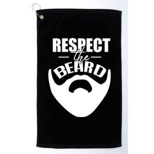 Respect The Beard Gift For Dad Uncle Gift Platinum Collection Golf Towel