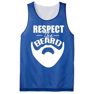 Respect The Beard Gift For Dad Uncle Gift Mesh Reversible Basketball Jersey Tank