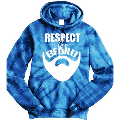 Respect The Beard Gift For Dad Uncle Gift Tie Dye Hoodie