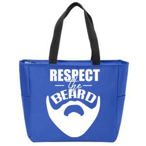 Respect The Beard Gift For Dad Uncle Gift Zip Tote Bag