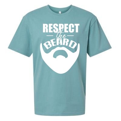 Respect The Beard Gift For Dad Uncle Gift Sueded Cloud Jersey T-Shirt