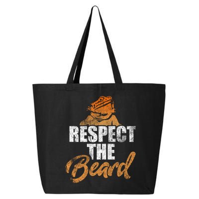 Respect The Beard Bearded Dragon Distressed Great Gift 25L Jumbo Tote