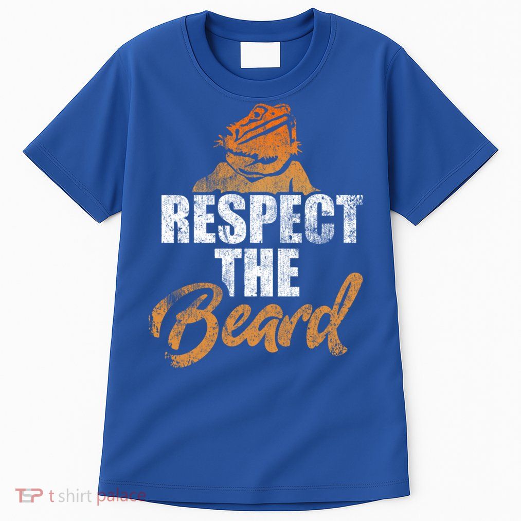 Respect The Beard Bearded Dragon Distressed Great Gift Tall T-Shirt