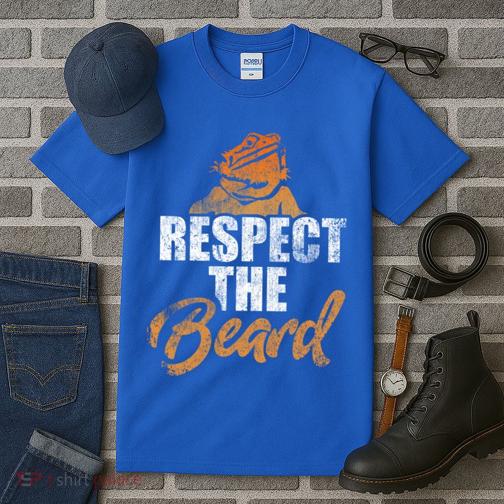 Respect The Beard Bearded Dragon Distressed Great Gift Tall T-Shirt