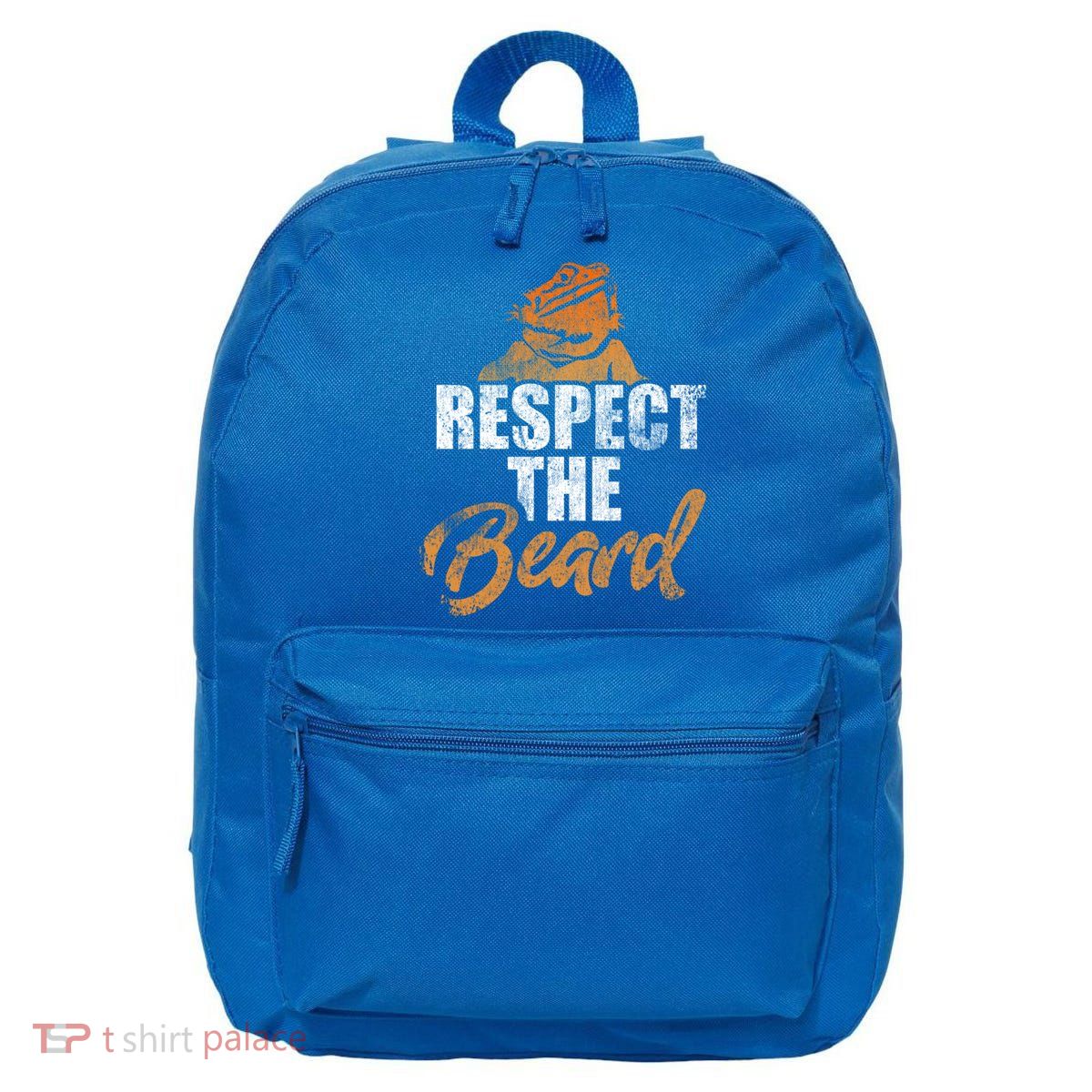 Respect The Beard Bearded Dragon Distressed Great Gift 16 in Basic Backpack
