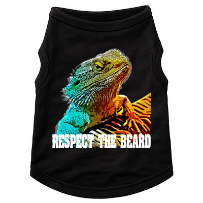 Respect The Beard Funny Bearded Dragon Gift Doggie Tank