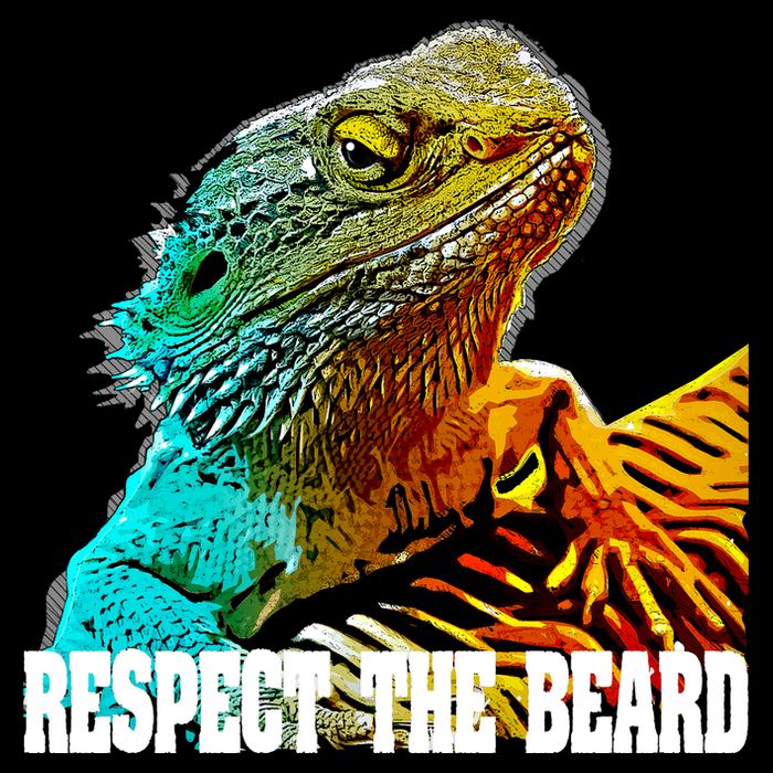 Respect The Beard Funny Bearded Dragon Gift Doggie Tank