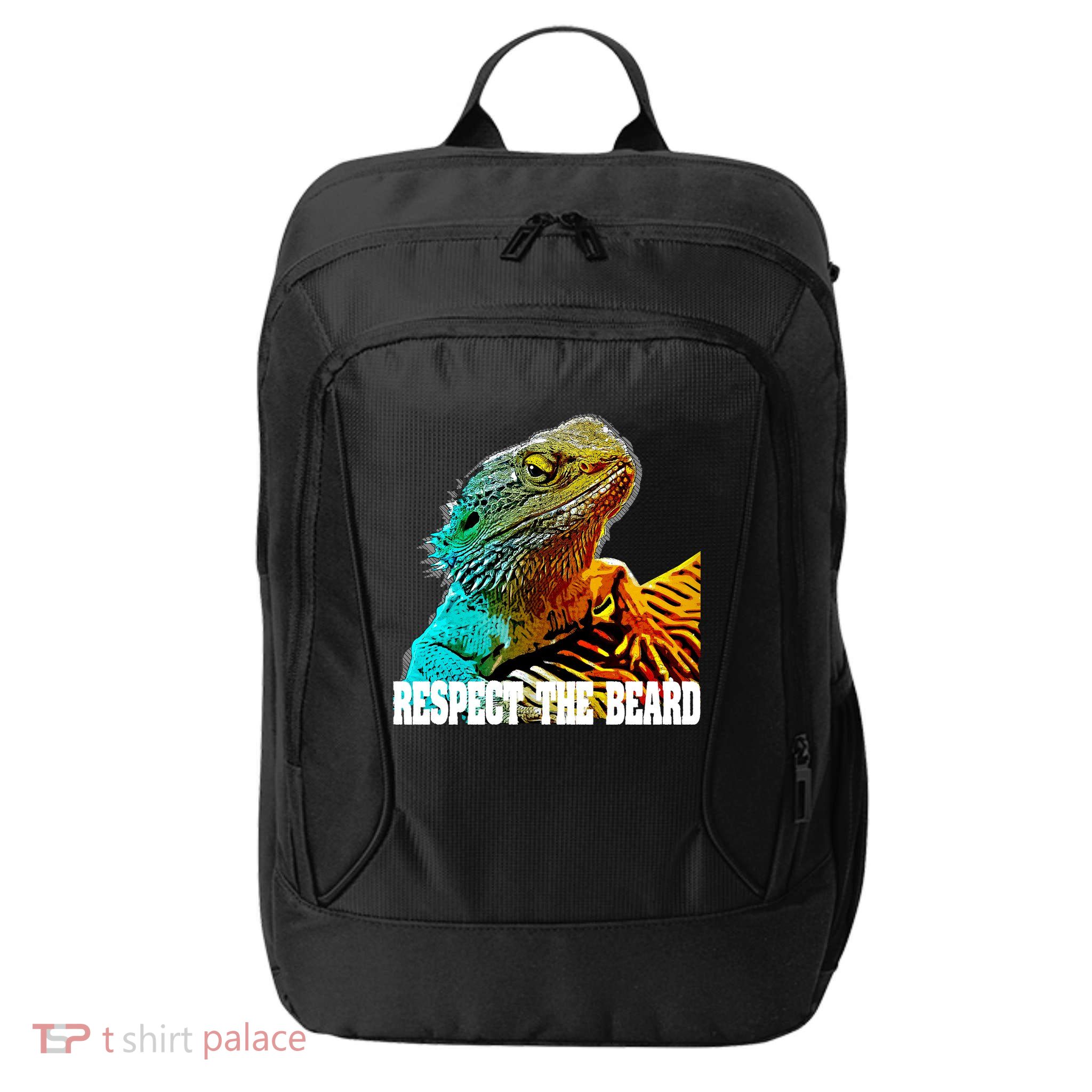 Respect The Beard Funny Bearded Dragon Gift City Backpack