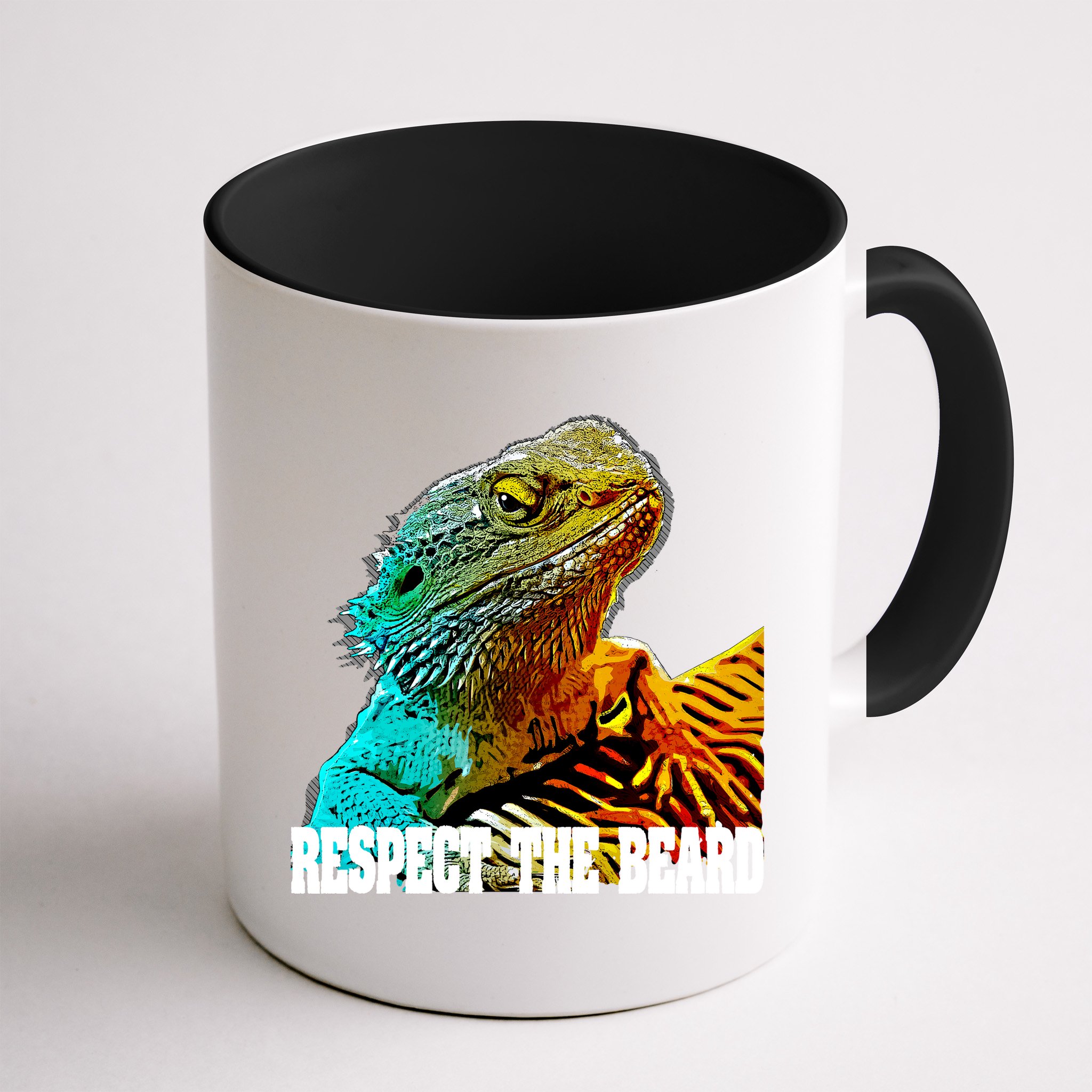 Respect The Beard Funny Bearded Dragon Gift Mug