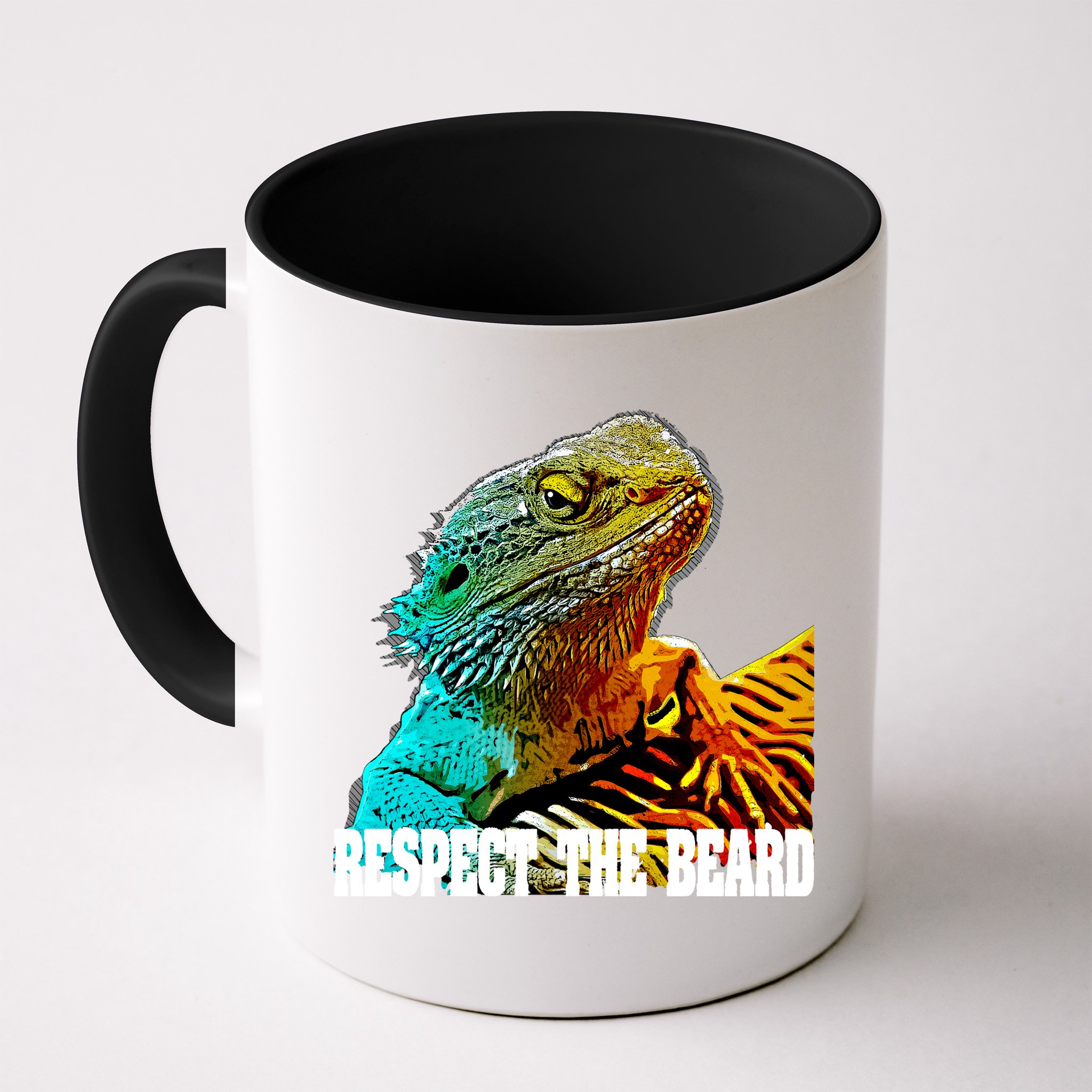 Respect The Beard Funny Bearded Dragon Gift Mug