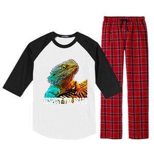 Respect The Beard Funny Bearded Dragon Gift Raglan Sleeve Pajama Set