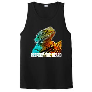 Respect The Beard Funny Bearded Dragon Gift PosiCharge Competitor Tank