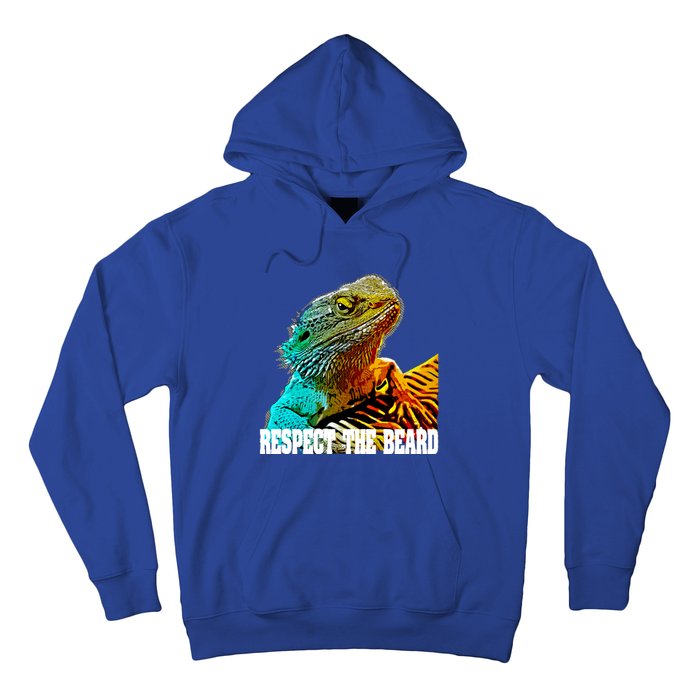 Respect The Beard Funny Bearded Dragon Gift Hoodie