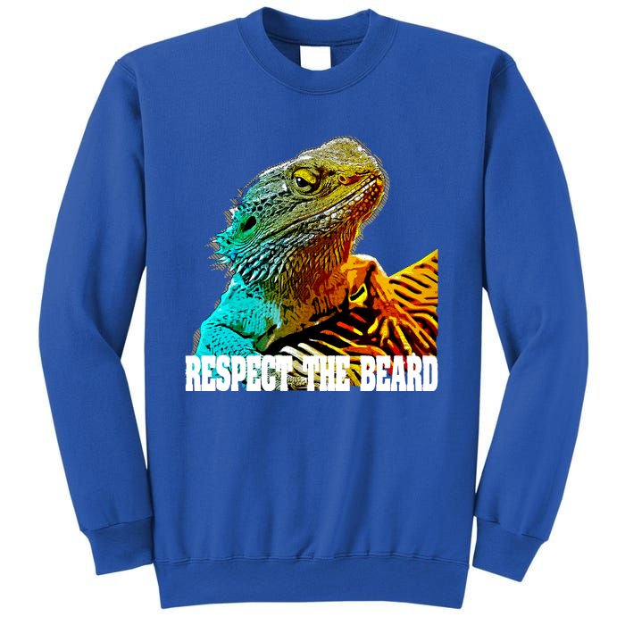 Respect The Beard Funny Bearded Dragon Gift Sweatshirt