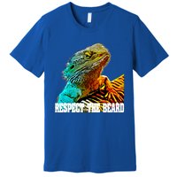 Respect The Beard Funny Bearded Dragon Gift Premium T-Shirt