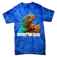 Respect The Beard Funny Bearded Dragon Gift Tie-Dye T-Shirt