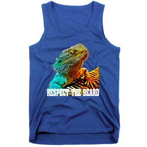 Respect The Beard Funny Bearded Dragon Gift Tank Top