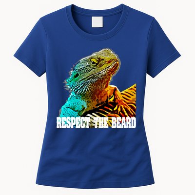 Respect The Beard Funny Bearded Dragon Gift Womens T-Shirt