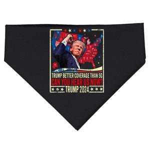 Retro Trump Better Coverage Than 5g Can You Hear Us Now USA-Made Doggie Bandana